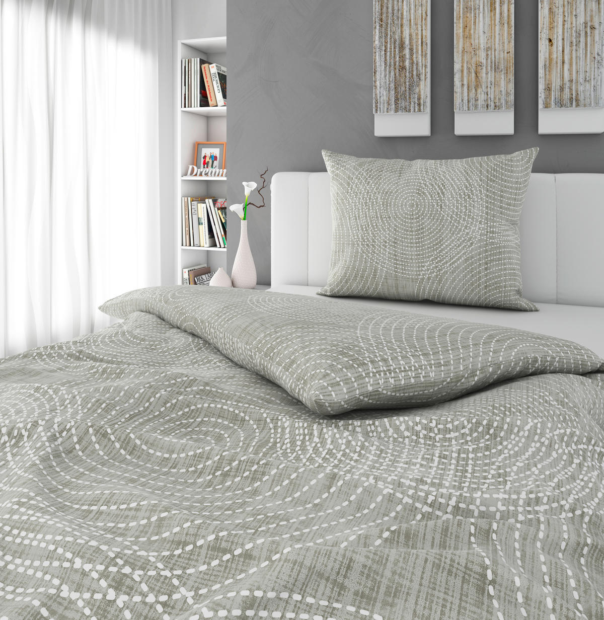 ÁGYNEMŰHUZAT-GARNITÚRA 140/200 cm  - taupe, Konventionell, textil (140/200cm) - Novel