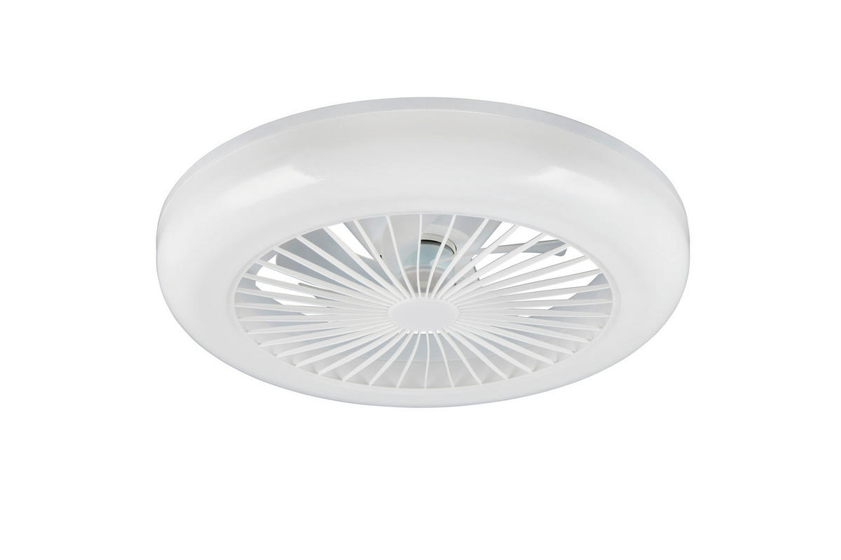 DECKENVENTILATOR  45,0/14,0 cm    - Weiss/Transparent, Basics, Kunststoff (45,0/14,0cm)