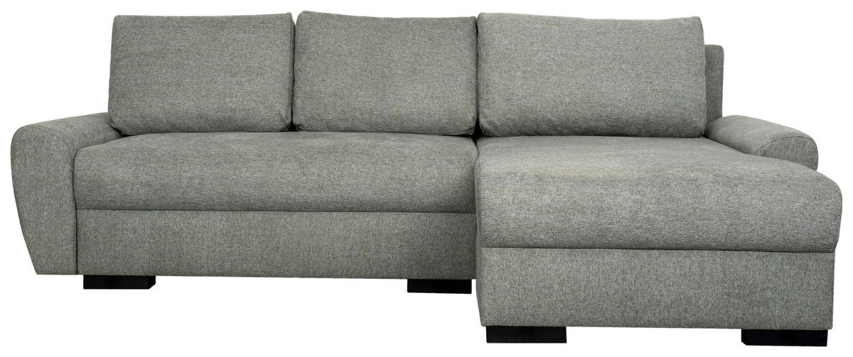 SEDEŽNA GARNITURA, tkanina siva  - siva/črna, Moderno, umetna masa/tekstil (237/151cm) - Carryhome