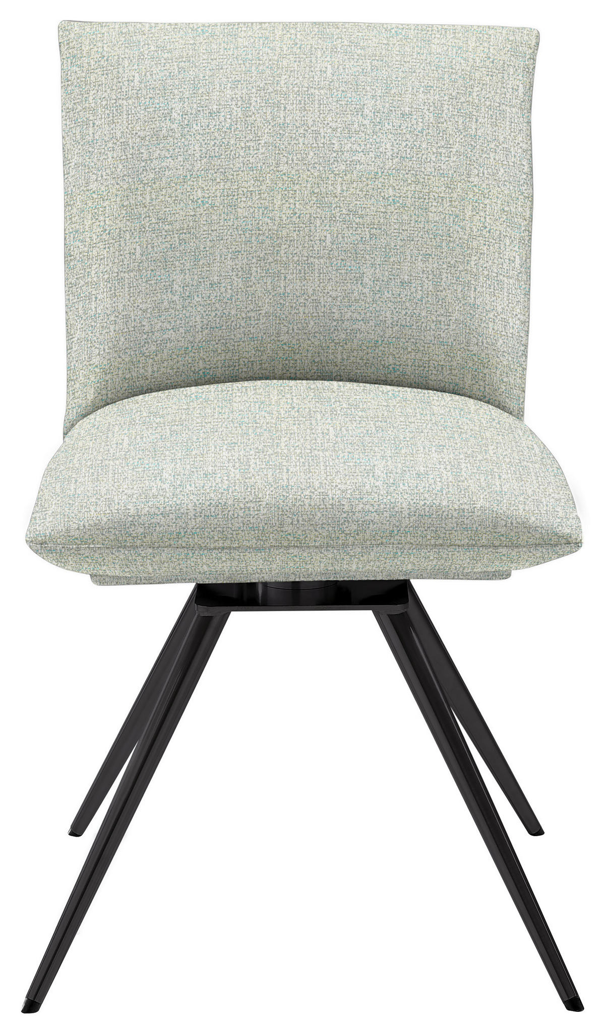 STUHL  Lederauswahl, Stoffauswahl, Sitzfläche 360° drehbar, automatische Rückholfunktion Webstoff  - Anthrazit/Hellgrün, Natur, Textil/Metall (52/90/65cm) - Venjakob