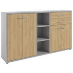 SIDEBOARD Texas  in 191,1/110/40 cm  - Hellgrau/Alufarben, MODERN, Holzwerkstoff/Kunststoff (191,1/110/40cm) - Novel