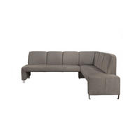KLUPA KUTNA  smeđa  drvo, tekstil, drvni materijal      - srebrne boje/smeđa, Moderno, drvni materijal/drvo (263/198cm) - Livetastic
