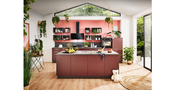 EINBAUKÜCHE - Rot, Design, Holzwerkstoff - Dieter Knoll