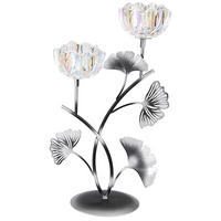 TEELICHTHALTER  - Klar/Silberfarben, LIFESTYLE, Glas/Metall (21/36/12,5cm) - Ambia Home