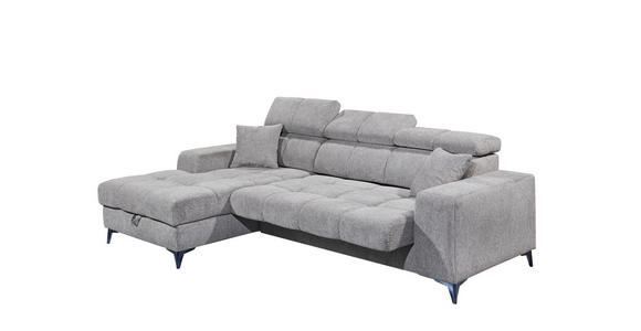 ECKSOFA Taupe Chenille  - Taupe/Schwarz, KONVENTIONELL, Kunststoff/Textil (172/268cm) - Carryhome