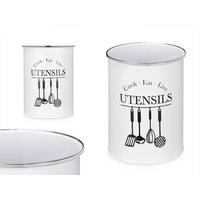 DRŽAČ KUHINJSKOG PRIBORA KINVARA  - bijela, Basics, metal (17,5/13/13cm)