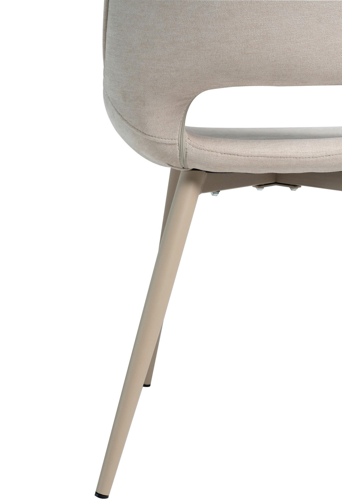 STUHL   Samt  Beige  - Beige, MODERN, Textil/Metall (50/86/62cm) - Livetastic