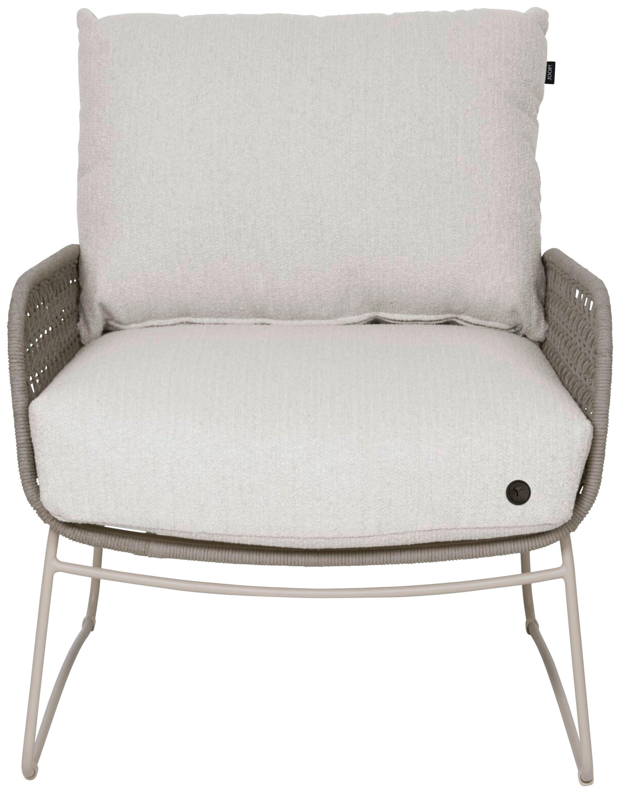 LOUNGESESSEL Creme, Naturfarben Edelstahl  - Creme/Naturfarben, Basics, Textil/Metall (69,5/80/81,5cm) - Joop!