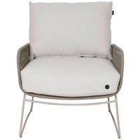 LOUNGESESSEL Creme, Naturfarben Edelstahl  - Creme/Naturfarben, Basics, Textil/Metall (69,5/80/81,5cm) - Joop!