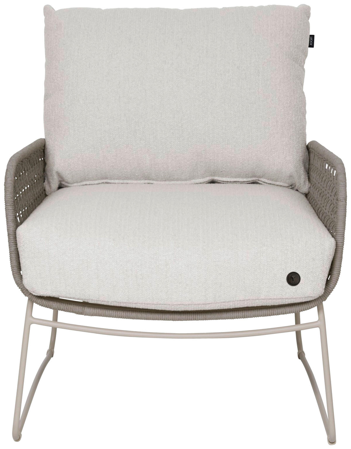 LOUNGESESSEL Creme, Naturfarben Edelstahl  - Creme/Naturfarben, Basics, Textil/Metall (69,5/80/81,5cm) - Joop!