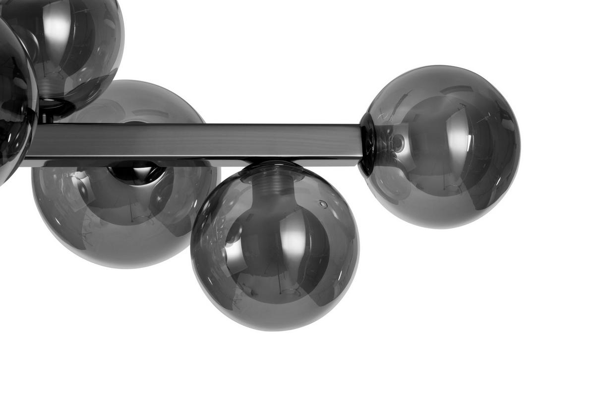 HÄNGELEUCHTE Dglas 120/40/150 cm   - Schwarzchrom, Design, Glas/Metall (120/40/150cm) - Dieter Knoll