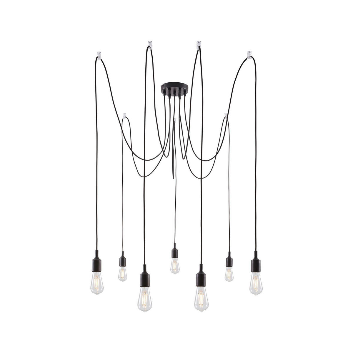 HÄNGELEUCHTE 15,0/200,0 cm  - Schwarz, Basics, Metall (15,0/200,0cm) - Paulmann