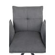 ARMLEHNSTUHL  Stoffauswahl, Sitzfläche 360° drehbar Cord  - Anthrazit/Schwarz, Design, Textil/Metall (63,5/85/63,5cm) - Novel