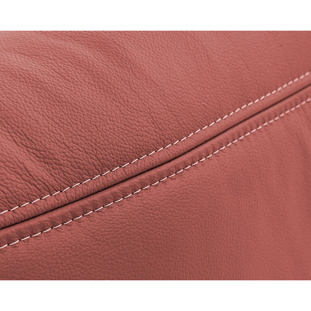 Thumbnail - Novel Boxspringbett, Bordeaux, Textil, Echtleder, Rindleder, Fichte, massiv, Sperrholz, H2 + H3, Höhe ca. 27 cm, 180x200...