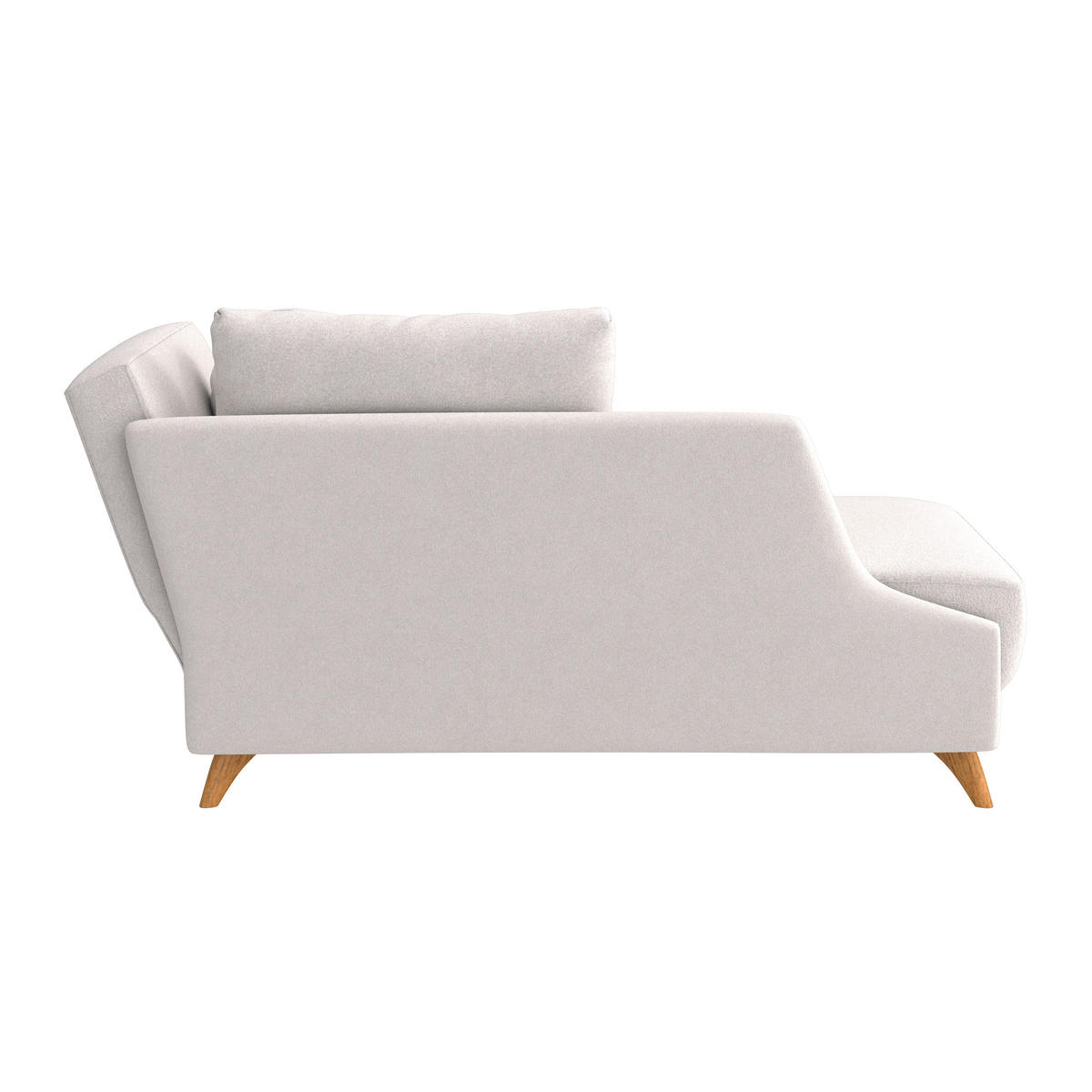 RÉCAMIERE in Flachgewebe Hellgrau  - Eichefarben/Hellgrau, Modern, Holz/Textil (205/74-87/94cm) - Bali