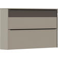 SCHUHSCHRANK  in 137/80/23 cm  - Taupe/Sandfarben, Design, Glas/Holzwerkstoff (137/80/23cm) - Dieter Knoll