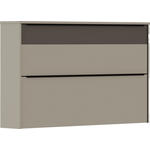 SCHUHSCHRANK  in 137/80/23 cm  - Taupe/Sandfarben, Design, Glas/Holzwerkstoff (137/80/23cm) - Dieter Knoll