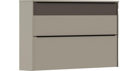 SCHUHSCHRANK  in 137/80/23 cm  - Taupe/Sandfarben, Design, Glas/Holzwerkstoff (137/80/23cm) - Dieter Knoll