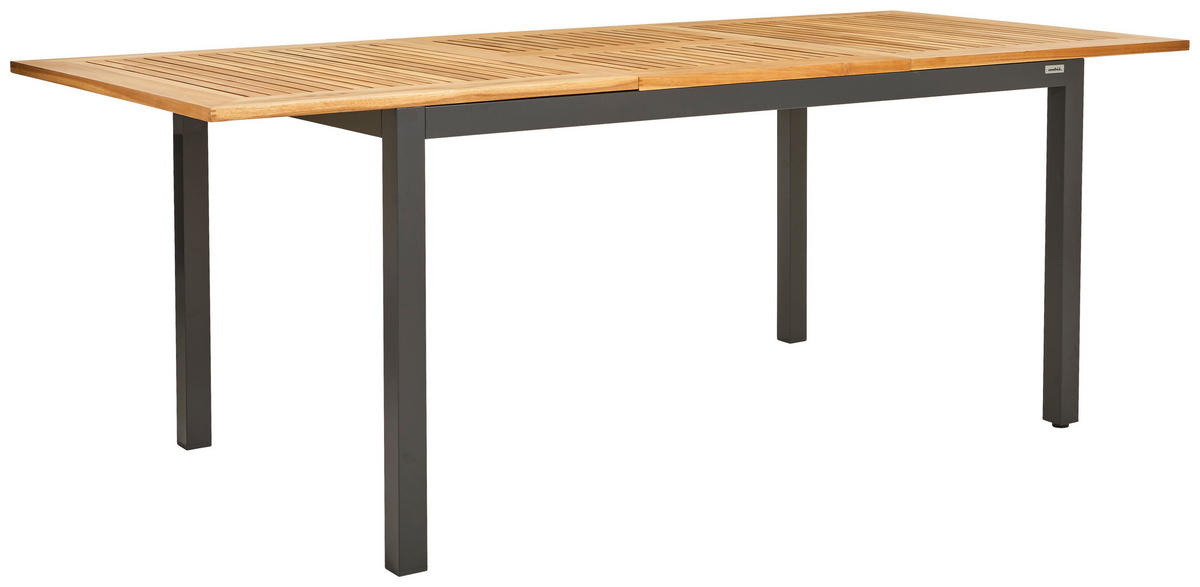 KERTI ASZTAL 150-210/90/74 cm   - natúr/antracit, Basics, fa/fém (150-210/90/74cm) - Ambia Garden