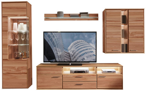 Wohnwand Kernbuche Teilmassiv Online Kaufen