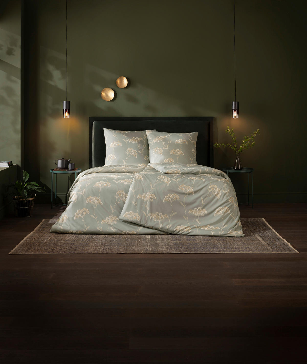 BETTWÄSCHE 2-teilig Atelier Interlock-Jersey 135/200 cm  - Grün, Design, Textil (135/200cm) - Estella