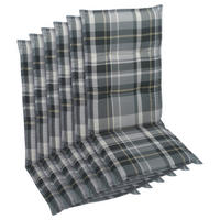 SESSELAUFLAGENSET in Grau Karo  - Grau, Basics, Textil (50/6/120cm)