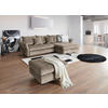 ECKSOFA Beige Chenille  - Beige/Schwarz, KONVENTIONELL, Kunststoff/Textil (275/180cm) - Stylife