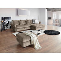 ECKSOFA Beige Chenille  - Beige/Schwarz, KONVENTIONELL, Kunststoff/Textil (275/180cm) - Stylife