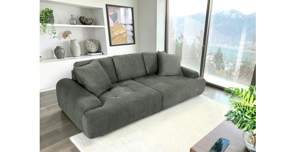 BIGSOFA Flachgewebe Grün  - Schwarz/Grün, KONVENTIONELL, Kunststoff/Textil (276/95/130cm) - Carryhome
