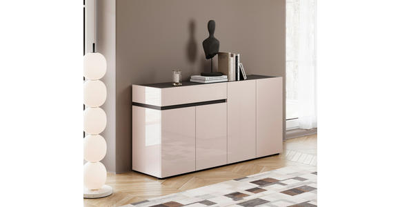 SIDEBOARD  160,2/80,1/42,6 cm 1 Schublade(n)  - Kaschmir/Anthrazit, Design, Holzwerkstoff/Kunststoff (160,2/80,1/42,6cm) - Voleo