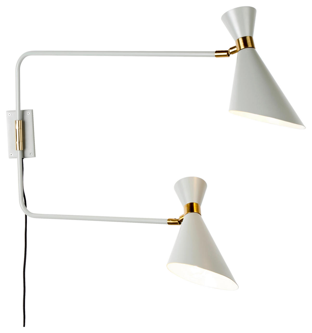 WANDLEUCHTE - Grau, Basics, Metall (14,5/60/87cm) - Zuiver