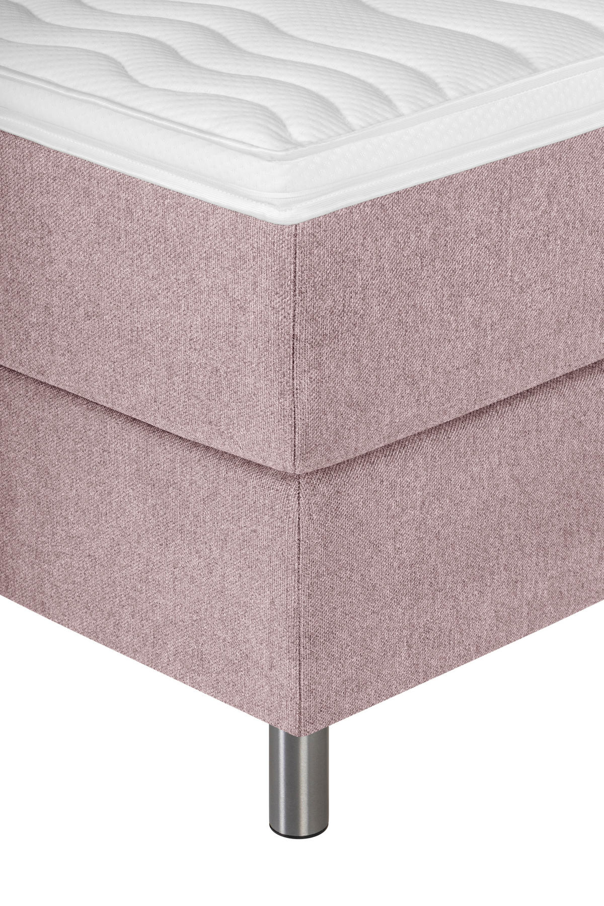 BOXSPRINGBETT 180/200 cm  in Rosa  - Silberfarben/Rosa, Konventionell, Textil/Metall (180/200cm) - Welnova