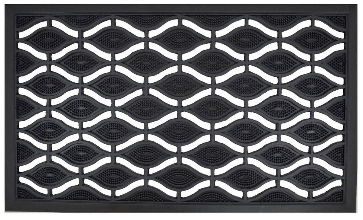 DVEŘNÍ ROHOŽKA, 45/75 cm - černá, Basics, plast (45/75cm)