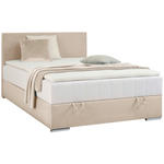 BOXBETT 90/200 cm  in Beige  - Chromfarben/Beige, KONVENTIONELL, Kunststoff/Textil (90/200cm) - Carryhome