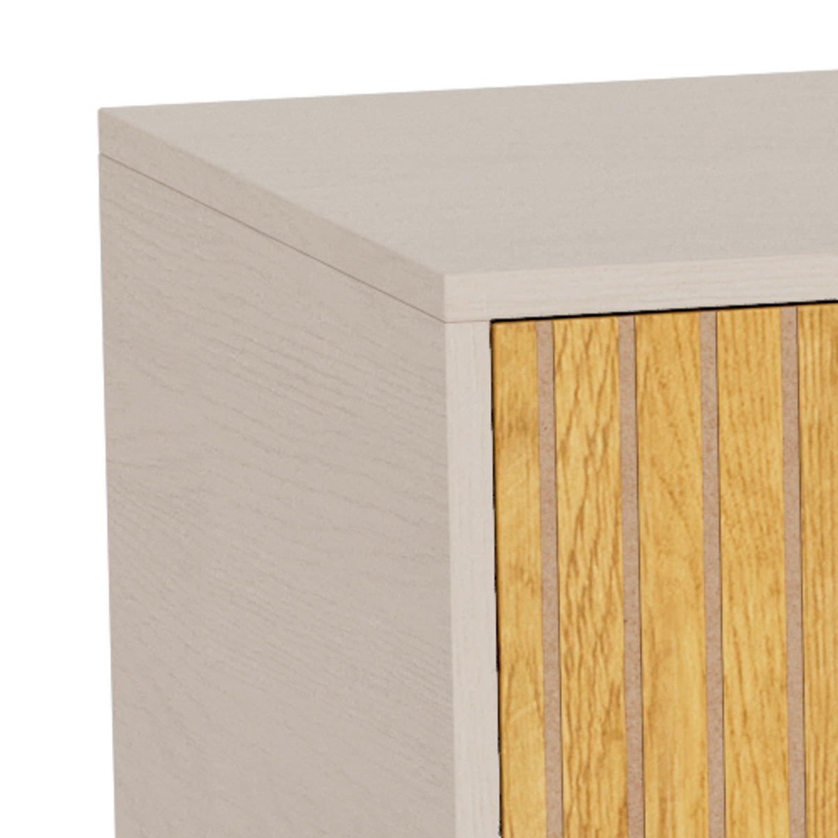 TV-ELEMENT Metall, Holzwerkstoff Grau, Wildeiche  - Wildeiche/Grau, Design, Holzwerkstoff/Metall (140/45/40cm) - Carryhome