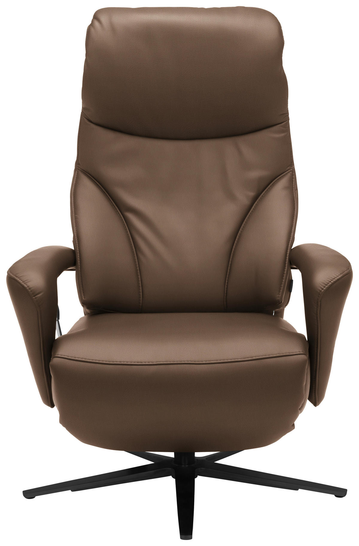 RELAXSESSEL in Leder Graubraun  - Graubraun/Schwarz, Design, Leder/Metall (75/106/88cm) - Dieter Knoll
