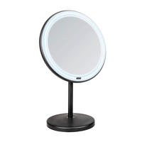 SCHMINKSPIEGEL 20/34/13,5 cm  - Schwarz, Basics, Glas/Kunststoff (20/34/13,5cm) - Wenko
