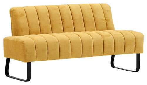 SITZBANK 175/87/77 cm  in Gelb  - Gelb/Schwarz, Design, Textil/Metall (175/87/77cm) - Novel