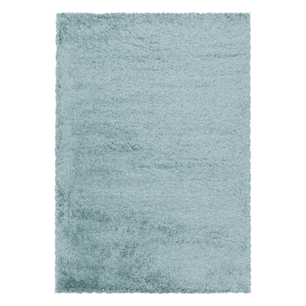 Hochflor Teppich Blau Naturfaser Fluffy 280x370 Cm