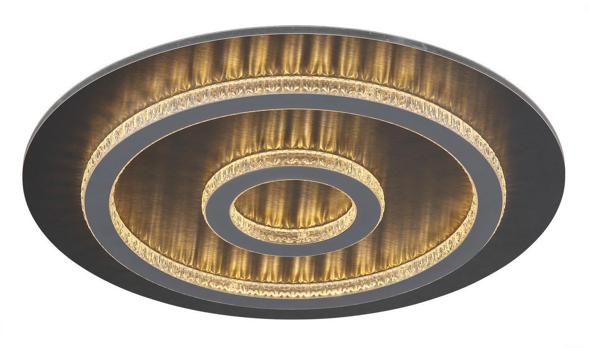 STROPNÍ LED SVÍTIDLO, 45/5,5 cm  - černá/čiré, Design, kov/plast (45/5,5cm) - Globo