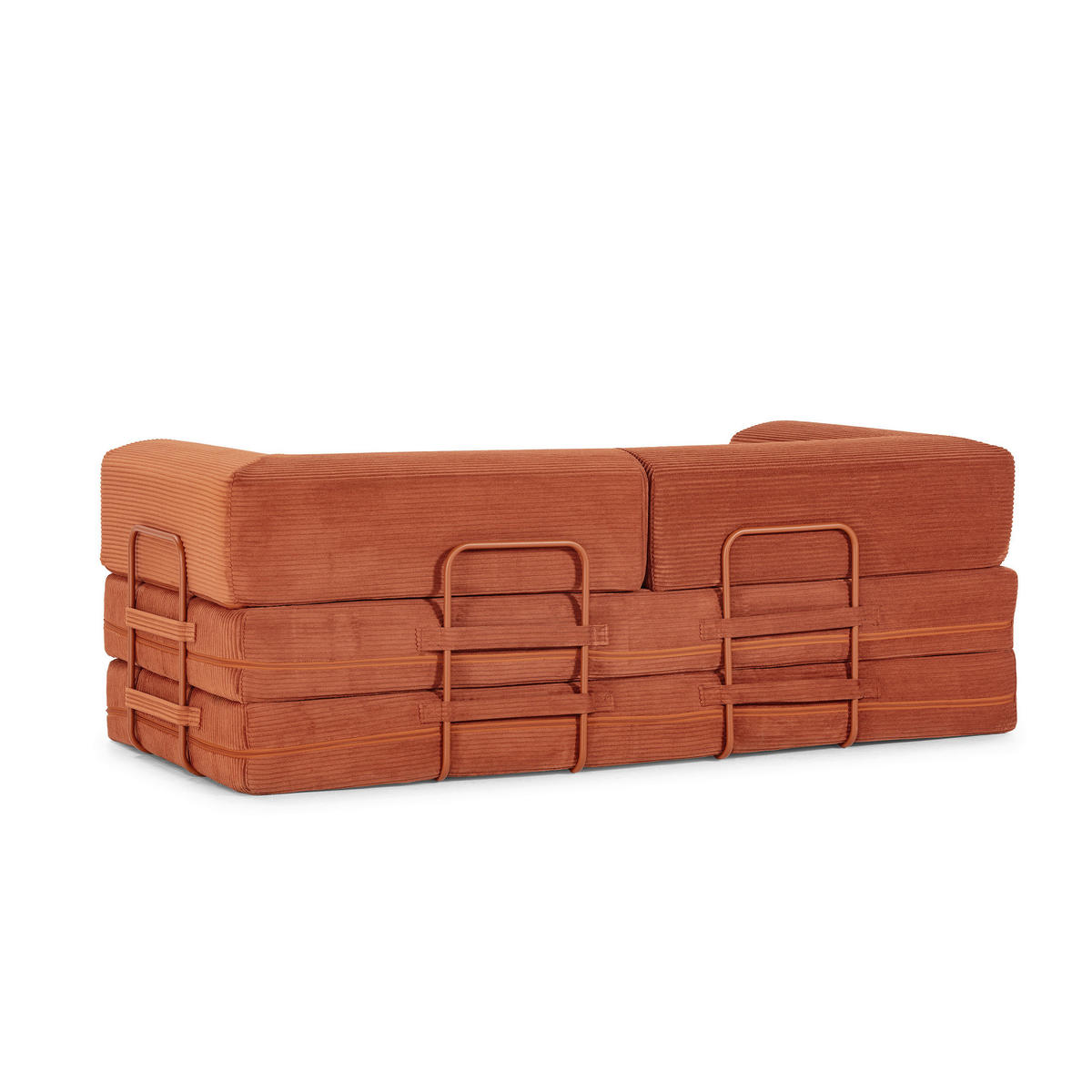 SCHLAFSOFA Cord Terracotta  - Terracotta, MODERN, Textil (200/70/90cm) - Livetastic