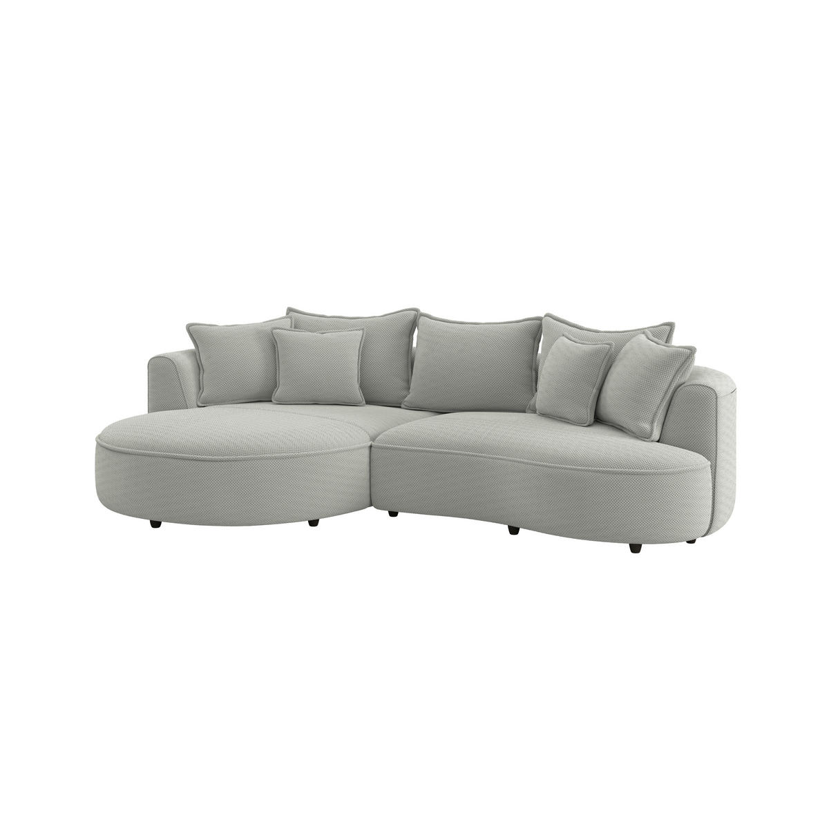 ECKSOFA LEVI Jadegrün Velours, Struktur  - Jadegrün/Schwarz, MODERN, Kunststoff/Textil (168/287cm) - Livetastic