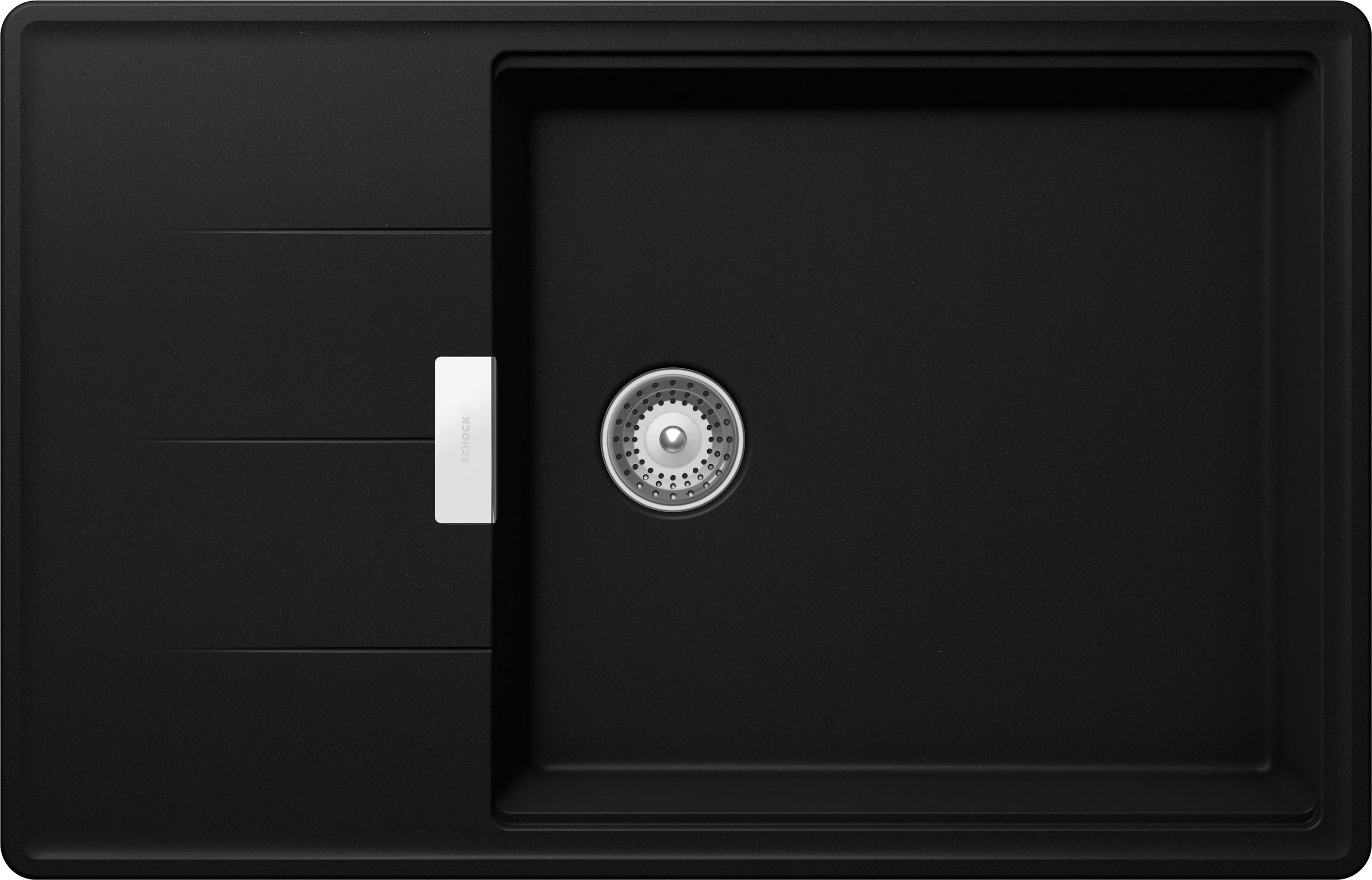 SPÜLE TIAD100LSAPUR  - Schwarz, Basics, Stein (78/50cm) - Schock