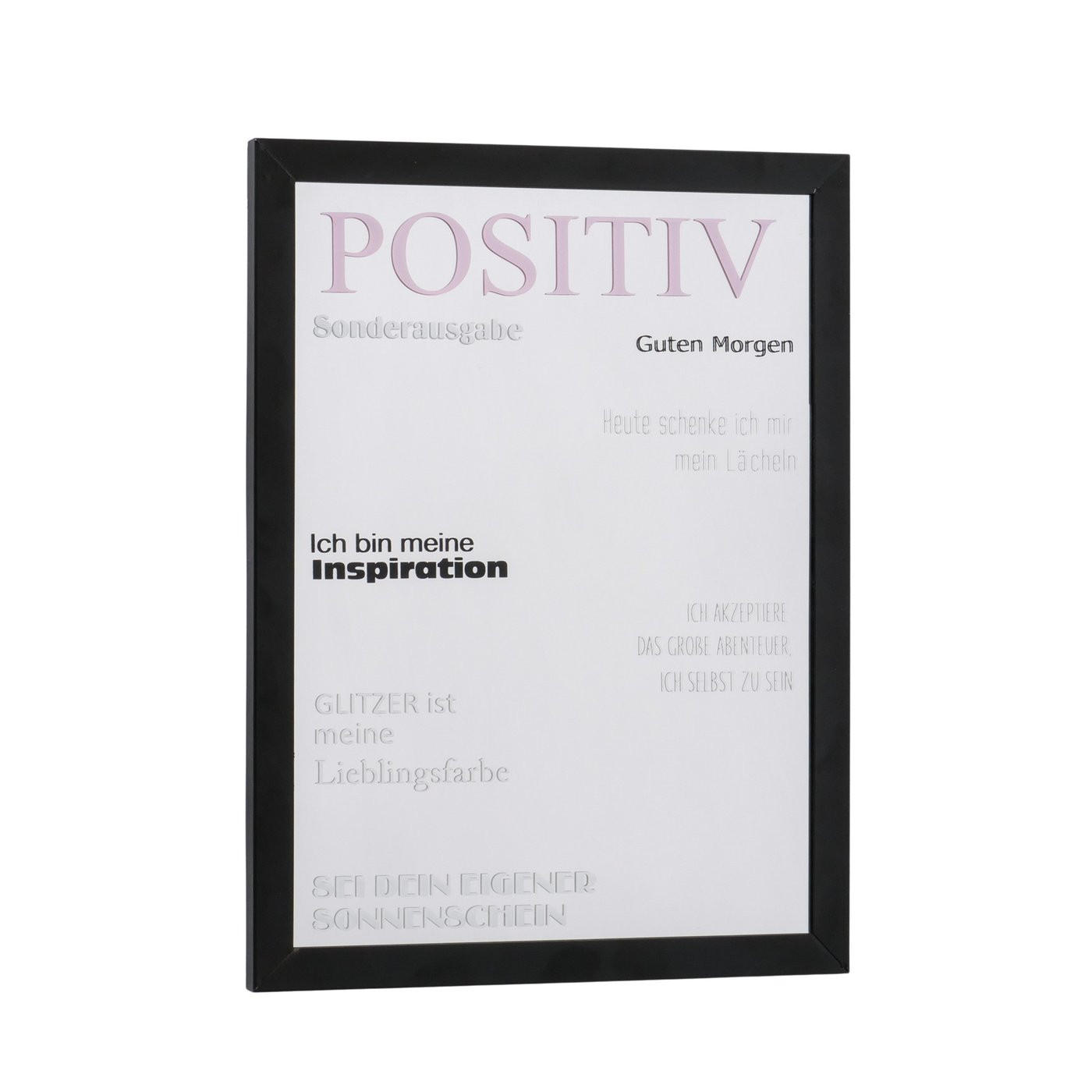 DEKOSPIEGEL - Schwarz, Basics, Glas/Metall (30/40cm)