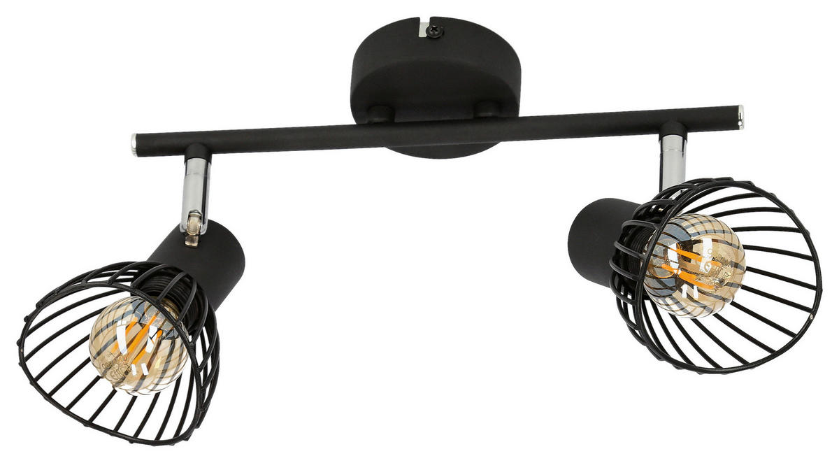 DECKENSTRAHLER 8/39/15 cm   - Schwarz, Basics, Metall (8/39/15cm)