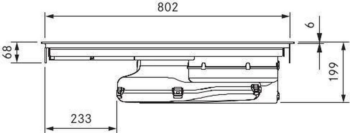 KOCHFELD-DUNSTABZUG-KOMBI - Schwarz, Konventionell, Glas/Metall (80,2/19,9/48,7cm) - Bora