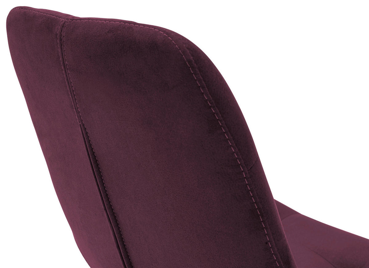 STUHL  in Flachgewebe  - Bordeaux, Konventionell, Holz/Textil (56/84/63cm) - Carryhome