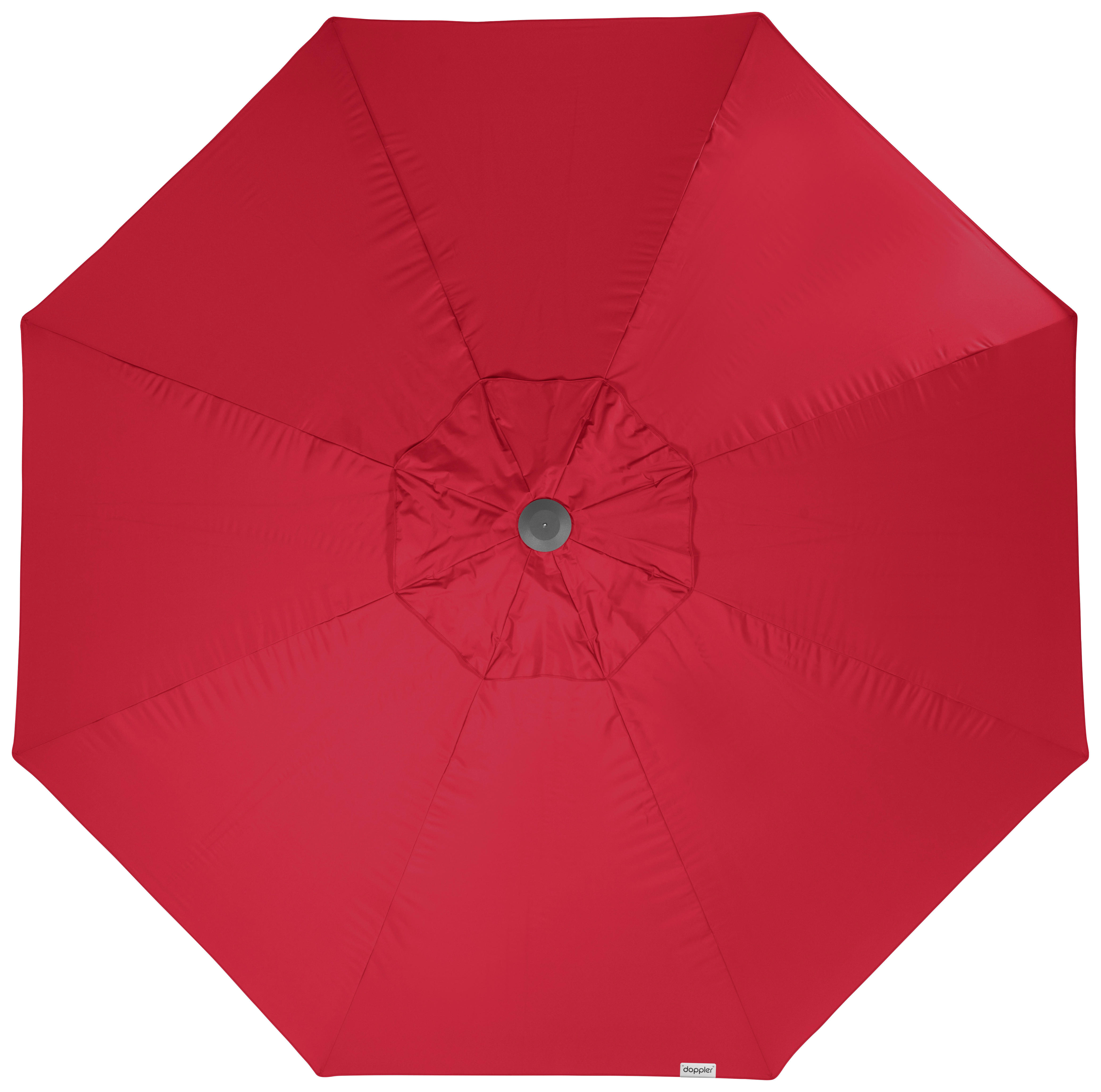 SONNENSCHIRM 400 cm Rot  - Silberfarben/Rot, Basics, Textil/Metall (400/400cm) - Doppler
