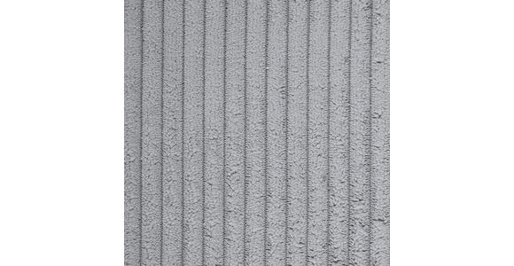 ECKSOFA in Cord Grau  - Schwarz/Grau, Design, Kunststoff/Textil (240/175cm) - Landscape