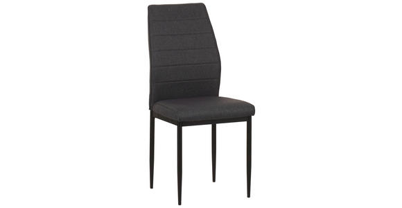 STUHL Mikrofaser Grau - Schwarz/Grau, MODERN, Textil/Metall (43,5/96/58cm) - Carryhome